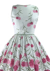 Vintage 1950s Pink Carnations Pique Dress - New! (SOLD)