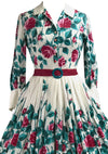 Vintage 1950s Long Stem Roses Cotton Dress- New!