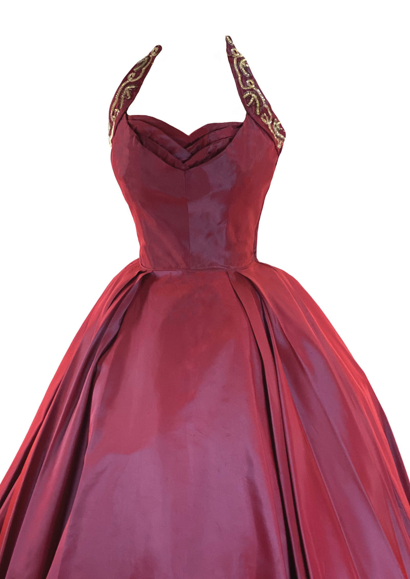 Vintage 1950s Purple Sharkskin Taffeta Cocktail Dress- New!