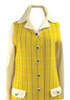 Vintage 1970s Golden Yellow and Cream Wool Ensemble - New!