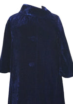Vintage 1950s Blue Velvet Evening Coat- New!