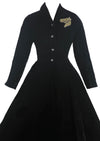 Gorgeous 1950s Black Velvet Princess Coat- New! (ON HOLD)