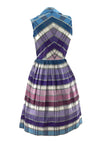 Vintage 1950s Purple, Blue & Pink Plaid Cotton Dress- NEW!