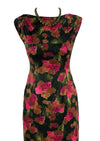 Vintage Late 1950s British Designer Floral Wiggle Dress - NEW!