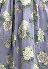 1950s Lavender Cotton Dress with Creamy Pink Carnations - New!