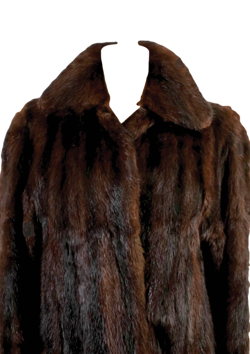 Original 1950s Lush Mahogany Mink Full Coat