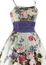 1950s Designer Floral Cocktail Dress- New!