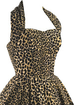 Sensational Wild Cat Cotton Dress 1980s does 1950s- New!