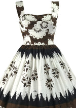 Striking Late 1950s Hawaiian Cotton Pinup Sundress - New!