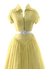 Lovely 1950s Daffodil Yellow Seersucker Dress - New!