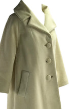 Early 1960s Lilli Ann Cream Wool Designer Coat- New!