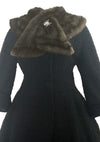 1950s Designer Lilli  Ann Black Boucle Princess Coat- New!
