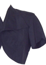 Vintage 1950s Black Nylon Taffeta Bolero
