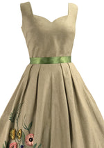 Vintage 1950s Marjorie Montgomery Applique Dress- New!