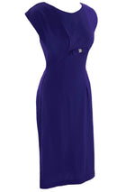 Vintage 1950s Purple Wool Dress Ensemble- New! (ON HOLD)