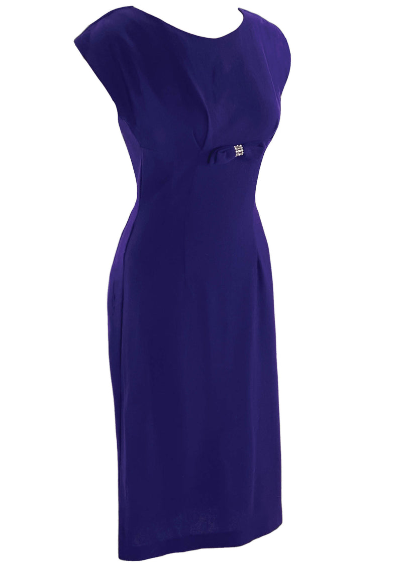 Vintage 1950s Purple Wool Dress Ensemble- New! (ON HOLD)