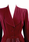 Vintage 1940s Couture Lilli Ann Burgundy Beaded Jacket- New!