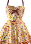 Recreation of 1950s Hawaiian Border Print Sundress- New!