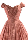 Striking 1950s Silk Satin Ceil Chapman Designer Dress- New!
