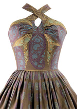 1950s Batik Border Print Halter Sundress - New! (LAYAWAY)