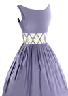 Sweet Late 1950s Aldens Label Lavender Cotton Dress- New!