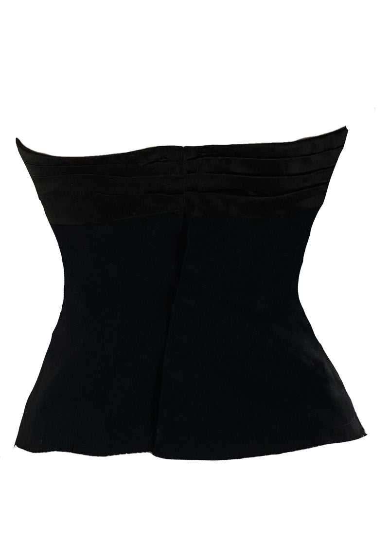 Vintage 1950s Designer Black Bustier Top- NEW!