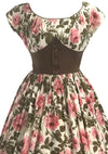 1950s California Cottons Rose Print Dress- New! (RESERVED)