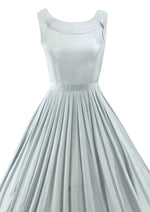 Lovely 1950s Carlye Powder Blue Cotton Dress - New!