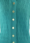 Vintage 1950s Blue Knitted Cardigan Sweater- New! (ON HOLD)