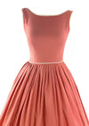 Early 1960s Coral Pink Cotton Dress- New!