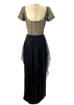 Vintage 1940s Black Designer Frank Starr Gown - NEW!