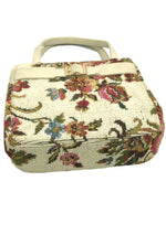 Original 1950s Cream Floral Tapestry Handbag- New ! (ON HOLD)