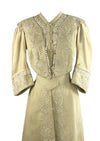 Spectacular 1900s Embroidered Cream Wool Coat- New!