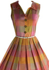 Vintage 1950s Checkered Koret of California Dress- New!