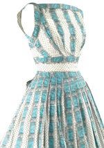 Vintage 1950s Trompe L'Oeil Ribbon & Lace Dress - New!