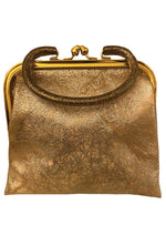 Late 1950s to Early 1960s Gold Glitter Vinyl Purse - NEW!