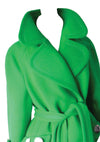 Iconic Late 1960s Apple Green Couture Space Age Coat - New!