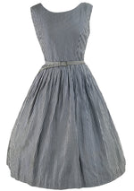 Vintage 1950s Navy & White Gingham Dress Ensemble- New!
