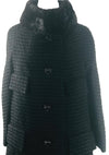 Quality Early 1960s Black Lilli Ann Designer Ribbed Coat - New! 🌹