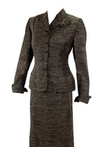 Stunning Vintage 1940s Brown Flecked Suit - New!