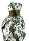 Late 1950s Dramatic Purple Floral Petal Shaped Dress - New!