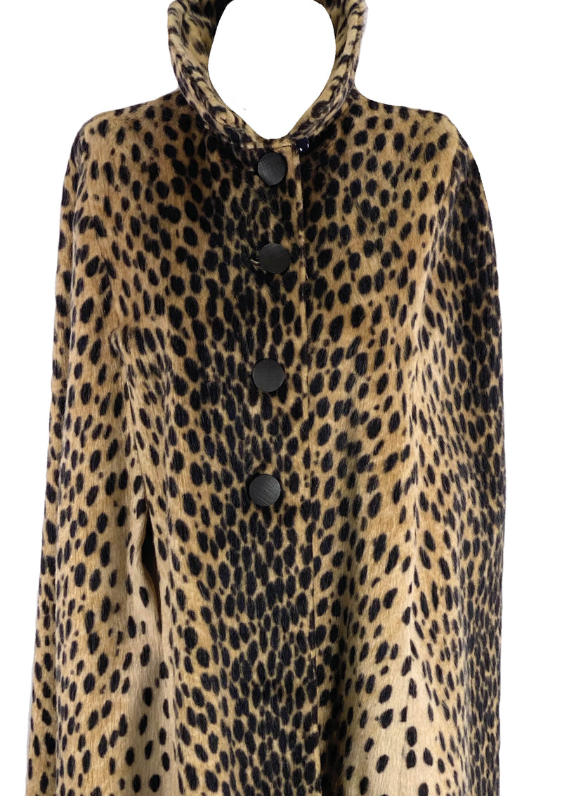 Late 1950s Faux Cheetah Cape- New!