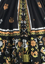 Vintage 1950s Maya de Mexico Hand Painted Skirt- New!