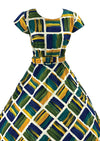Late 1950s Early 1960s Paint Splatters Cotton Dress  - NEW!