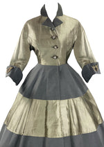 Sensational 1950s Grey/ Silver Princess Coat- New!