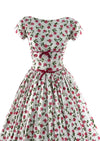 Vintage 1950s Pink Roses Cotton Dress- New!