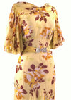 Gorgeous 1930s Magnolia Floral Silk Chiffon Gown Party Dress- New!