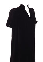 Late 1950s Eggplant Velvet Duster Coat - NEW!