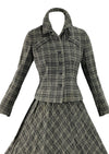 Vintage 1950s Charcoal Plaid Wool Suit- New!