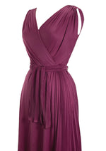 Vintage 1970s Boysenberry Coloured Day Dress - New!